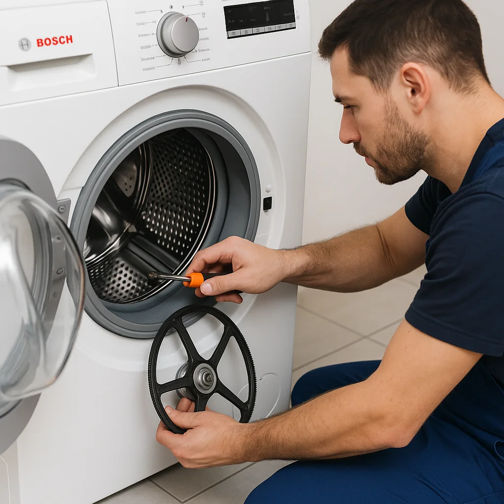 چرا دیگ لباسشویی بوش نمی چرخد؟